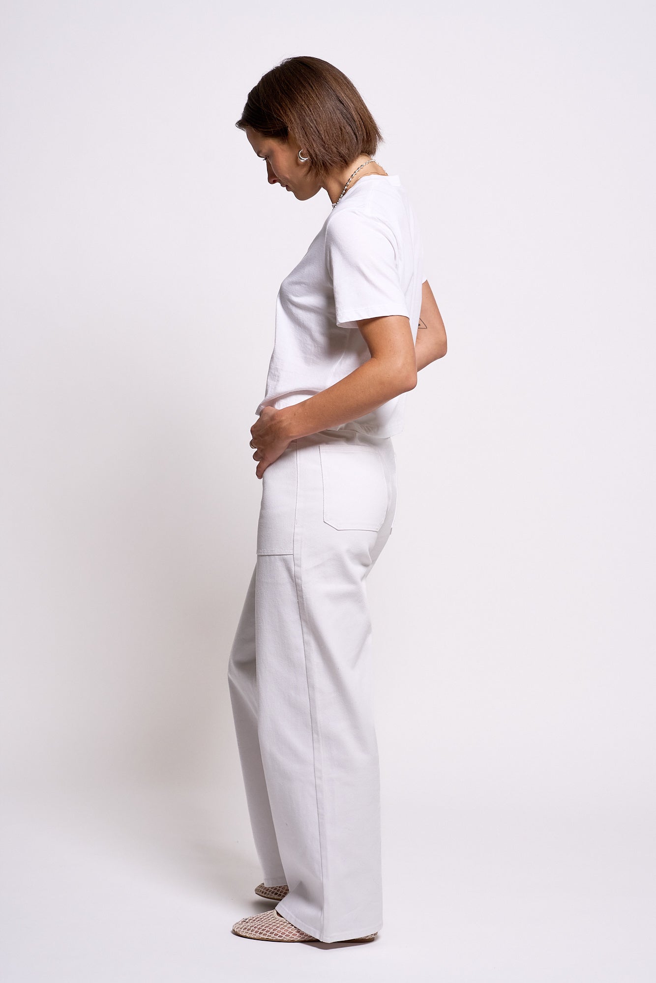 Loretta Relaxed Wide Leg in Ivory