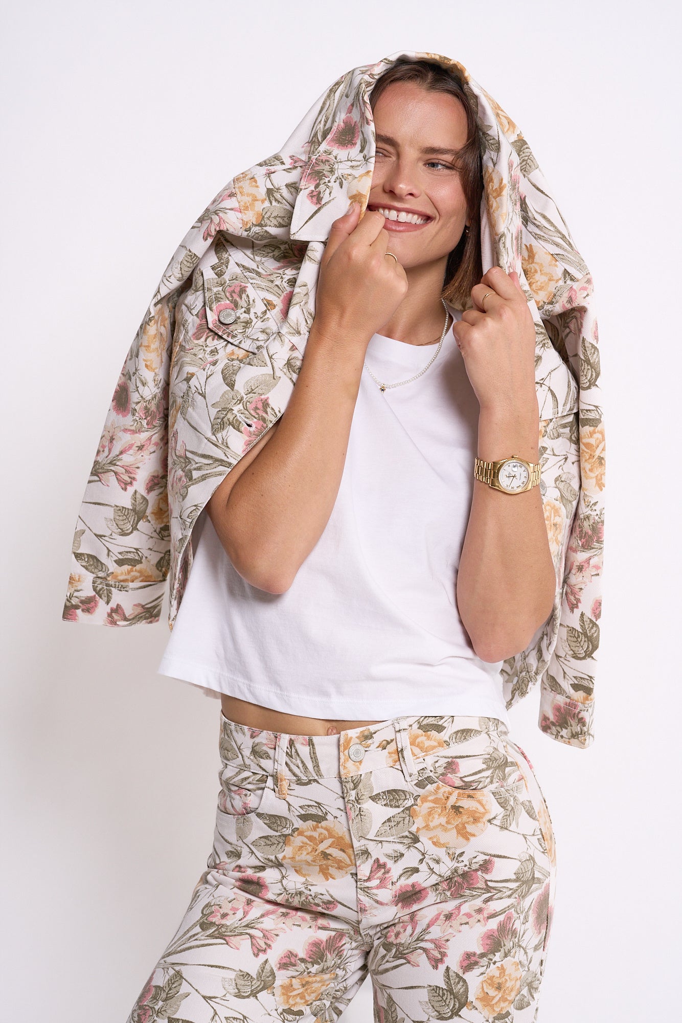 LORETTA RELAXED WIDE LEG IN GARDEN JOY