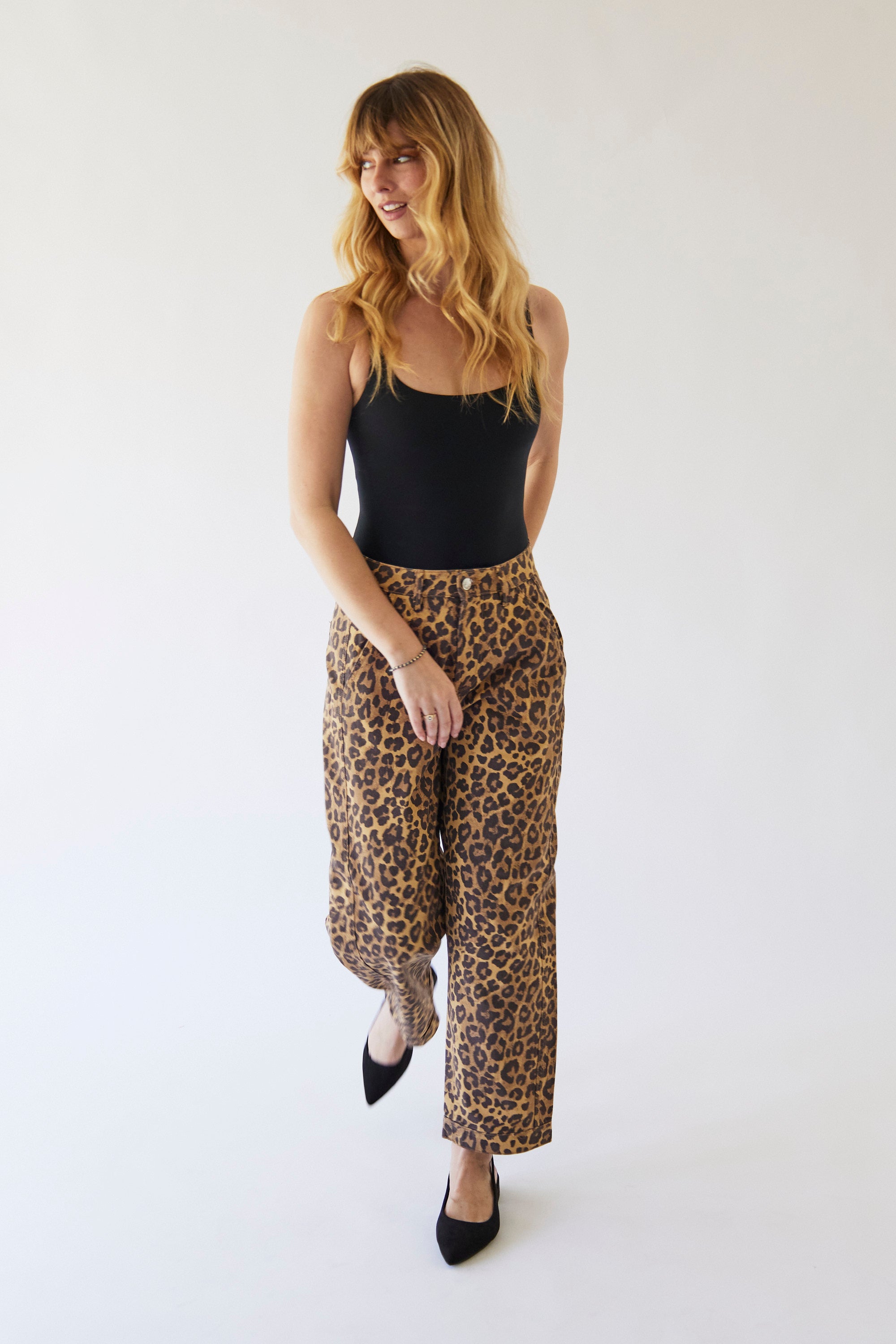 Tara Barrel Pant in Leopard