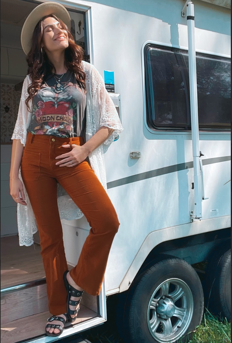 The Wanderer Corduroy Flare - Whiskey