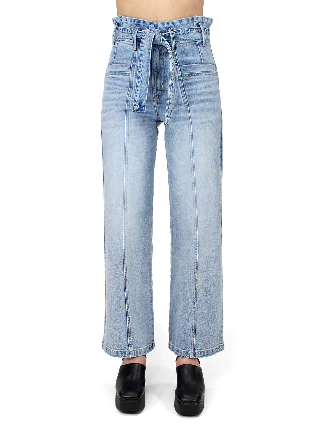 Porter Blue Apparel sustainable denim Penny Paperbag Waist jeans