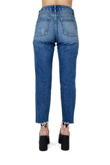 Porter Blue Apparel ethically made denim Rebel Straight in Mabel jeans - Back view