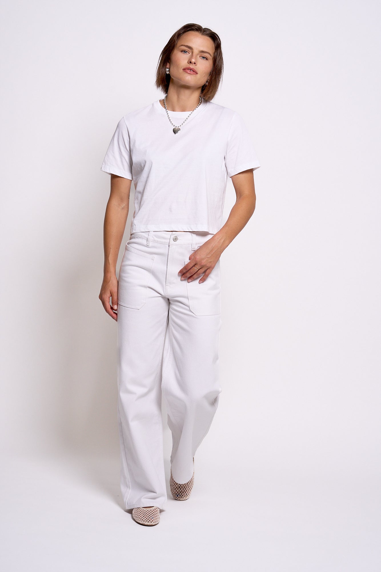 Loretta Relaxed Wide Leg in Ivory