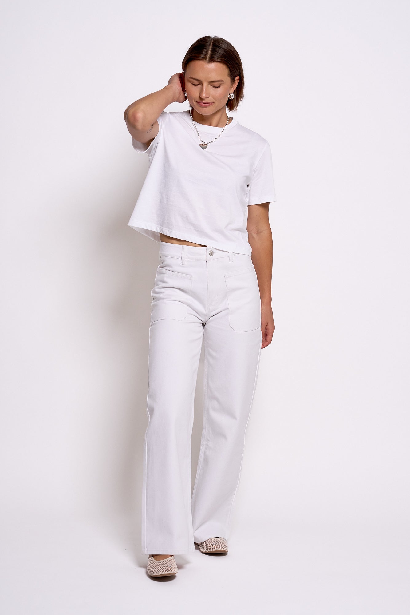 Loretta Relaxed Wide Leg in Ivory
