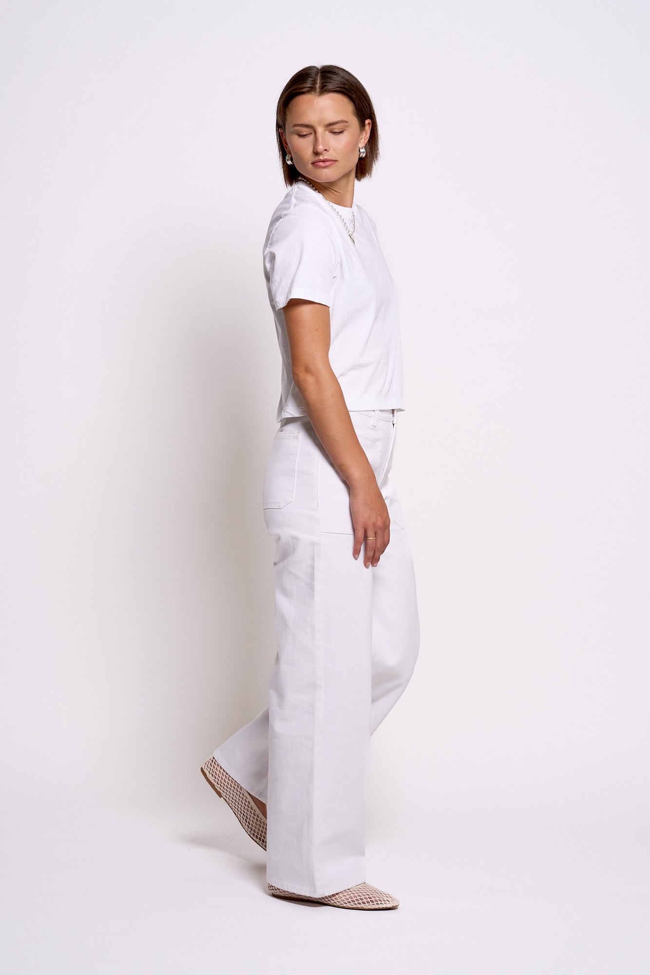 Loretta Relaxed Wide Leg in Ivory