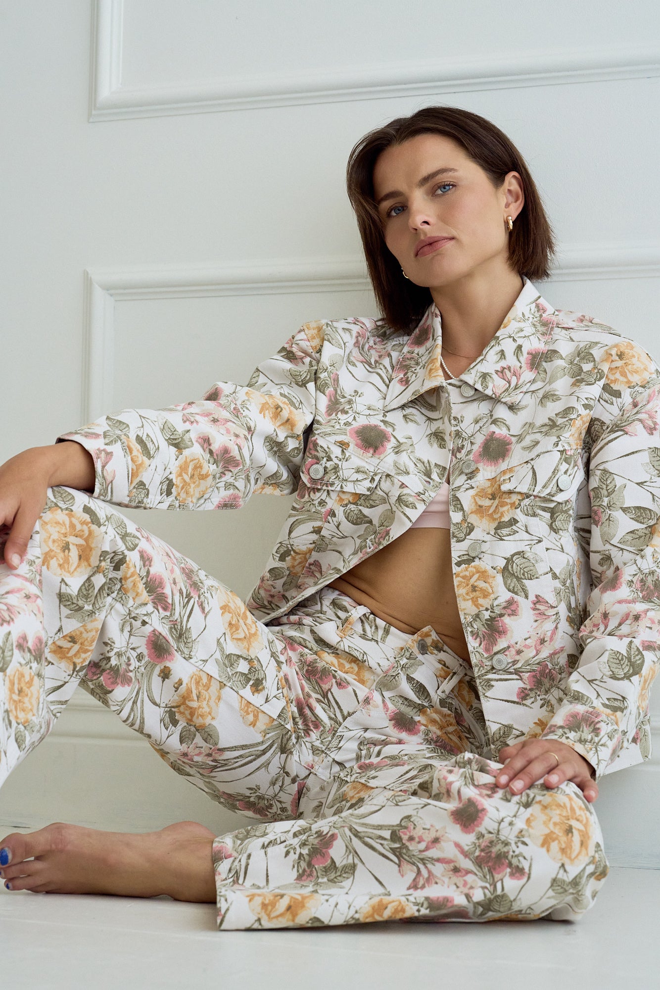LORETTA RELAXED WIDE LEG IN GARDEN JOY