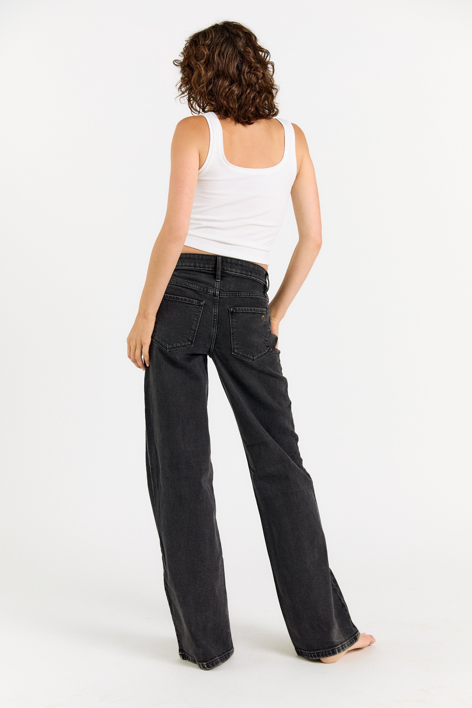 The Rebel Wide Leg - Carbon
