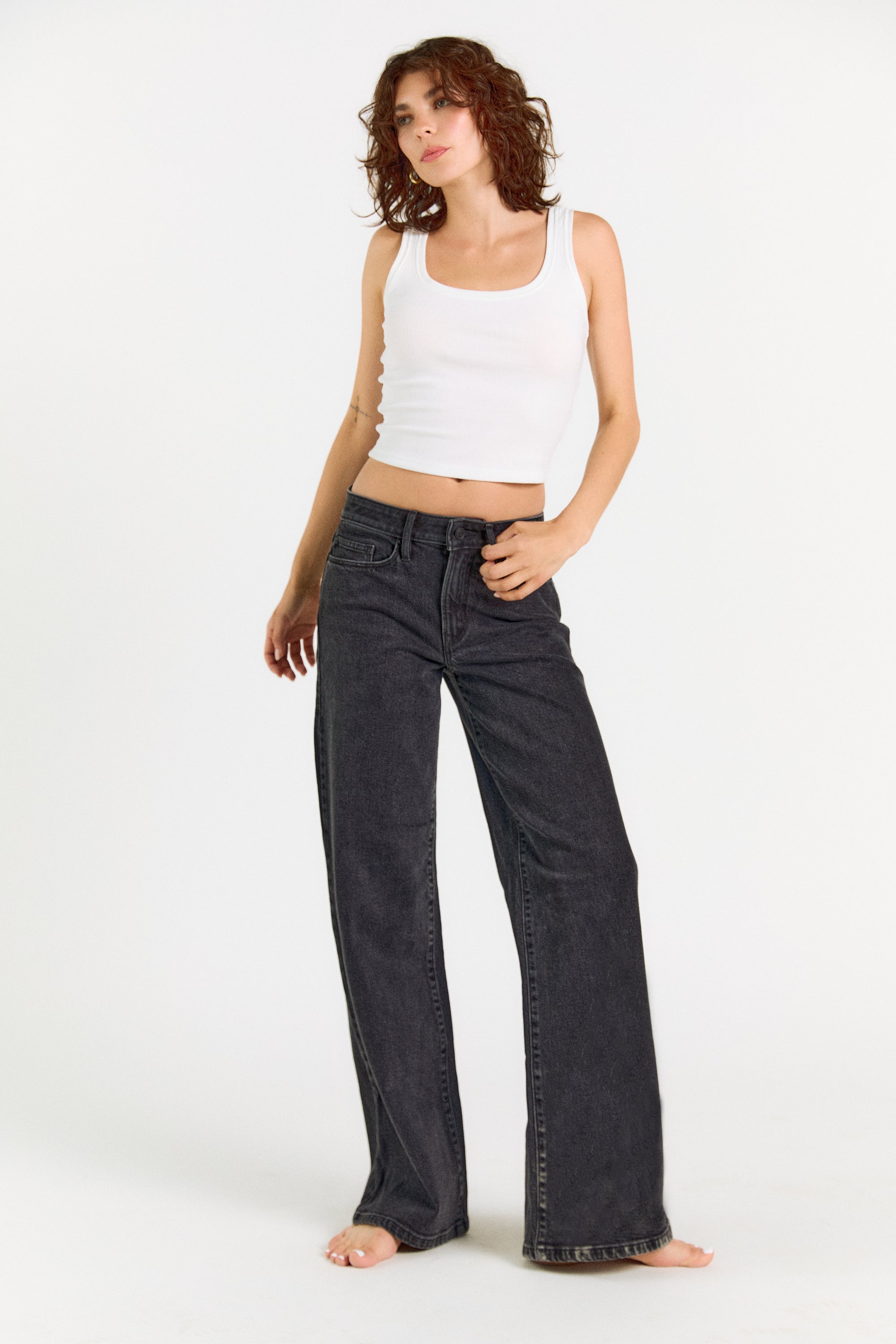 【PORTERNA】Fenter wide jeans Women Deven 15 Years Firenze at AG Jeans Official Store