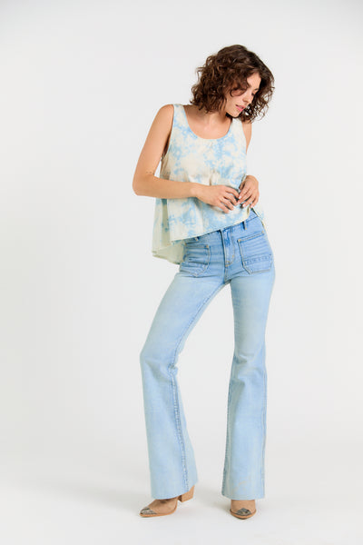 The Wanderer Flare - Gracie | High Rise Flare in Gracie Wash