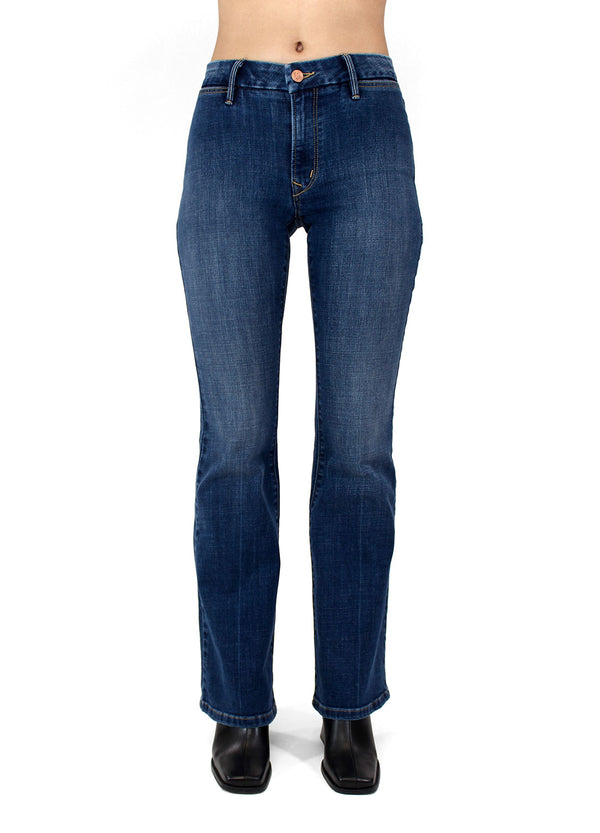 Porter Blue Apparel Delilah Mid Rise Sustainable Denim Bootcut in Abbie Wash