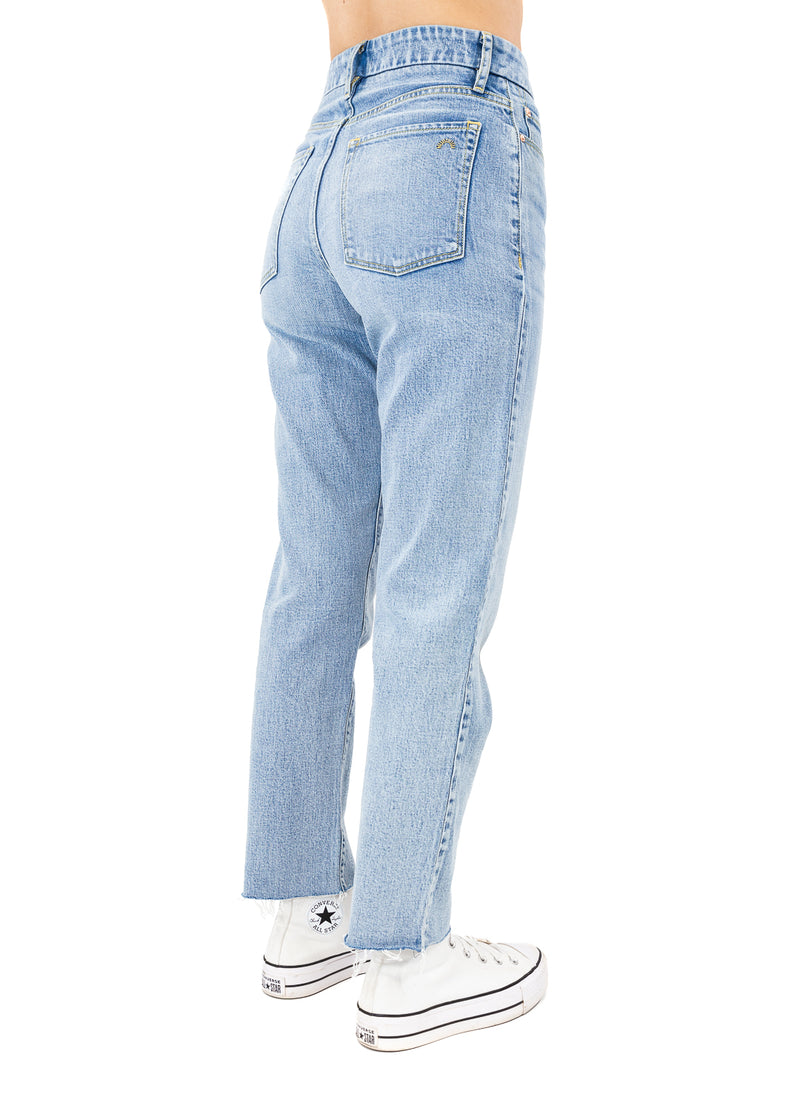 The Rebel Straight Ethically Made Jeans in Eden by Porter Blue Apparel - Back Pocket view