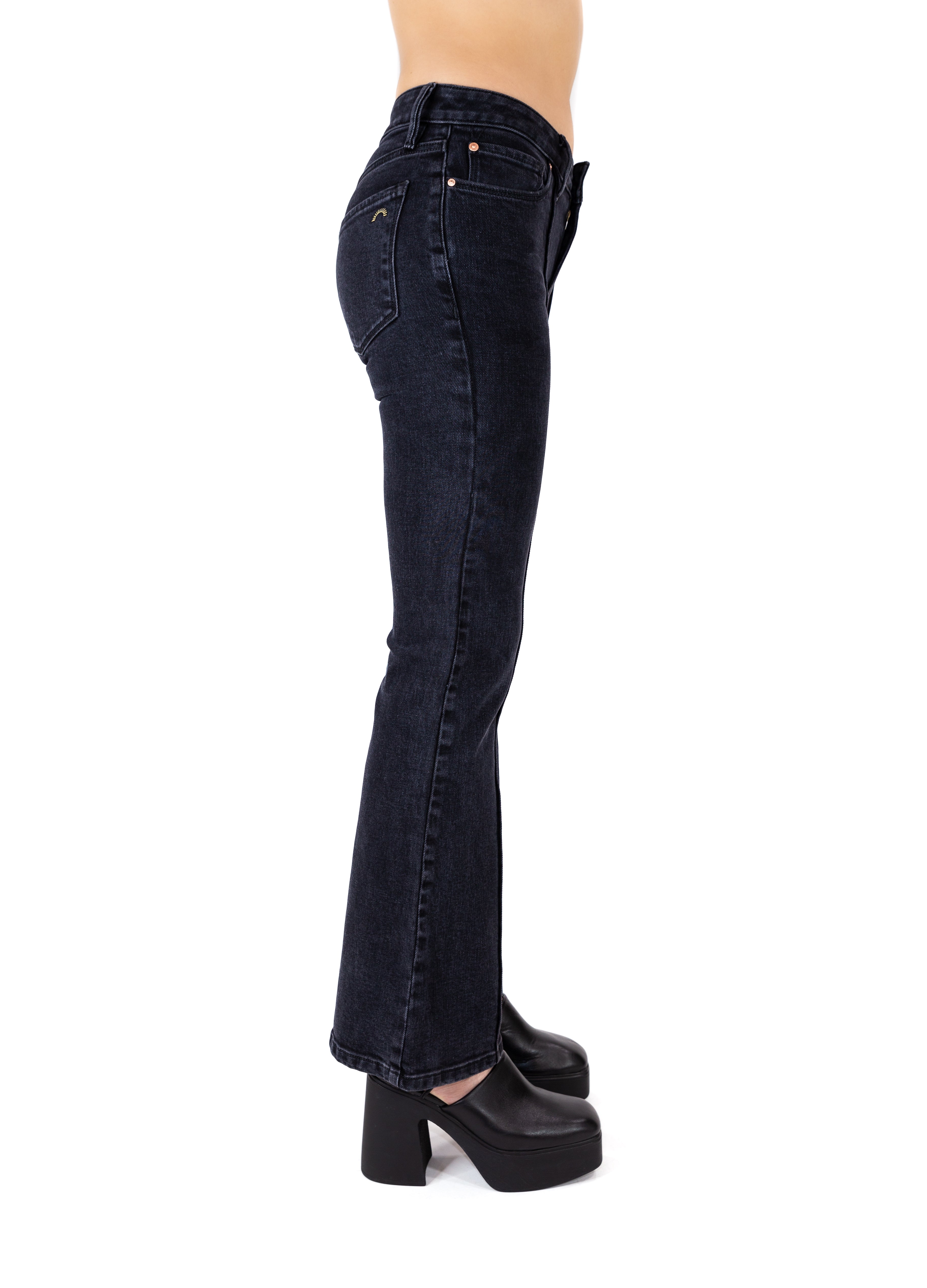 Harlow Kick Flare -Noir Wash (Warehouse Finds) Final Sale