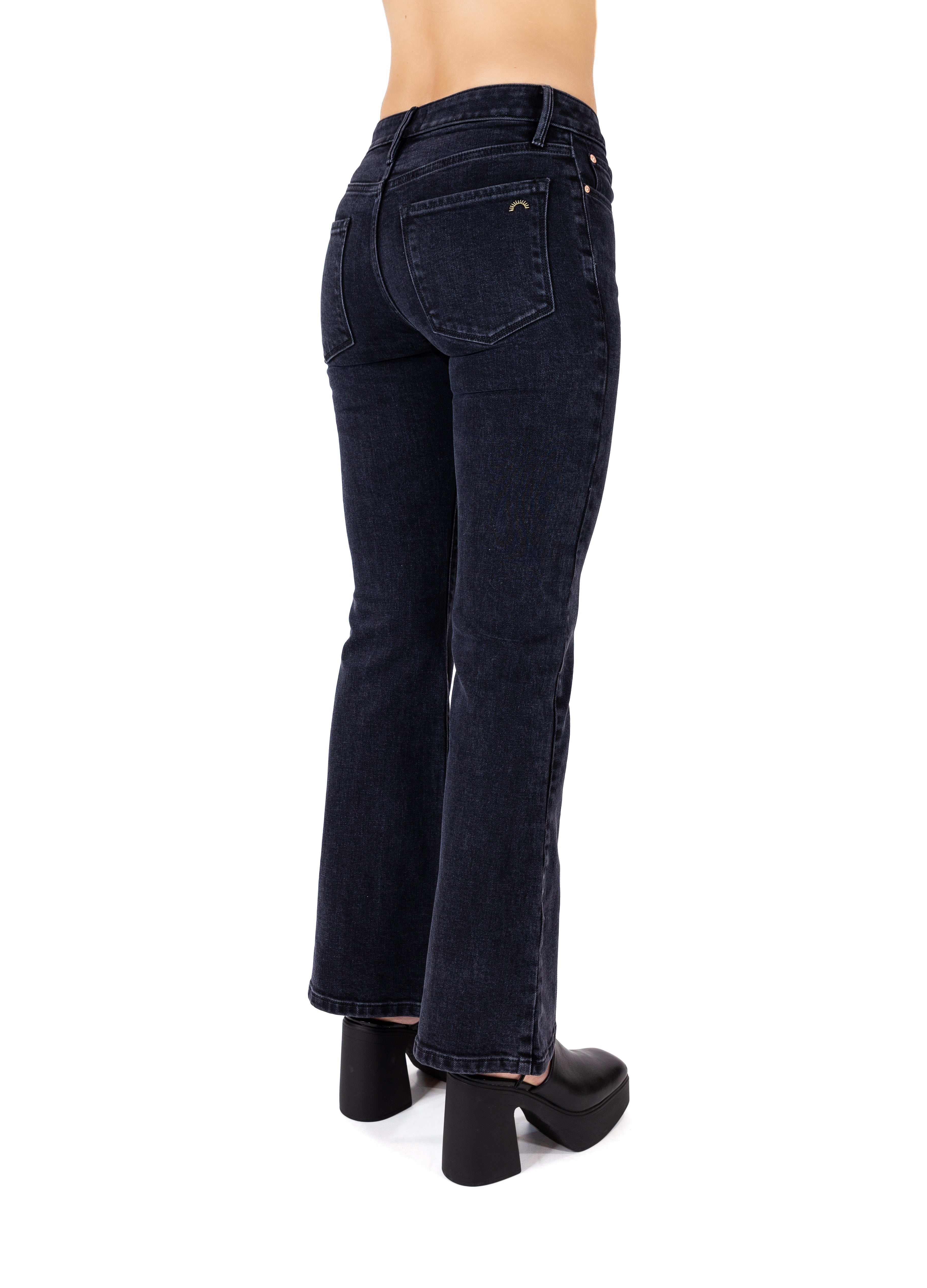 Harlow Kick Flare -Noir Wash (Warehouse Finds) Final Sale