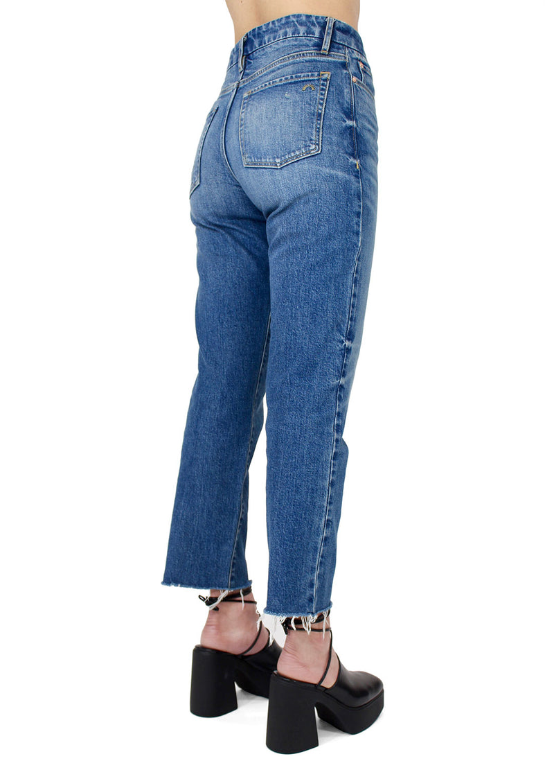 Porter Blue Apparel ethically made denim Rebel Straight in Mabel jeans back view