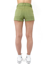 Back View of The Scout Short in Sage Ethically Made by Porter Blue Apparel Sustainable Jeans